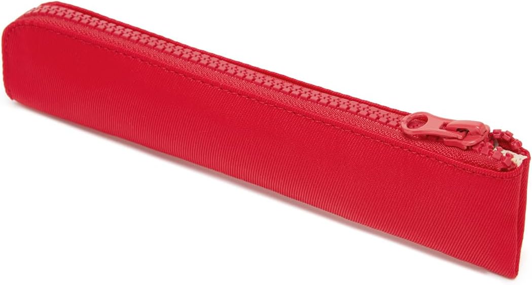 Canvas Pencil Case Small Pencil Pouch Slim Lightweight Pen Case Holder Cute Zipper Bag for School Office