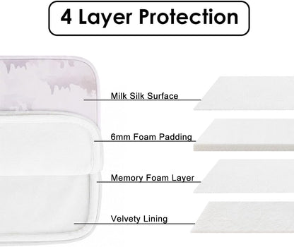 Laptop Sleeve for MacBook Neo/Air/Pro 13 inches A18/M5/M4/M3/M2/M1 Chip 2026-2020 A3404 A3449 A3240 A3113 with 2 Pockets Tablet Bag Case Accessories (Bright Pink)