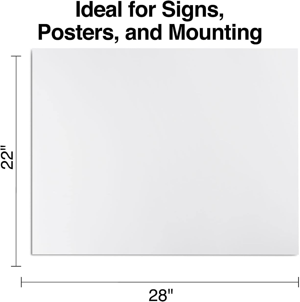 Staples Poster Board, 22" x 28", White, 20/Carton - Display Boards for School & Office Projects