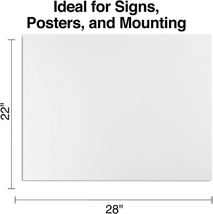 Staples Poster Board, 22" x 28", White, 20/Carton - Display Boards for School & Office Projects