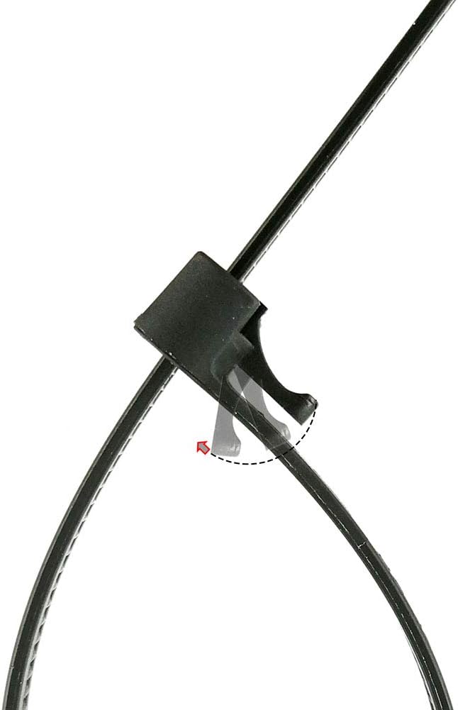HS 6 Inch Releasable Cable Ties Adjustable Wire Tie Straps (100 Pack) 50 Pound Heavy Duty Wire Zipties Reusable Zip Ties Small for Pc,Cord,Black