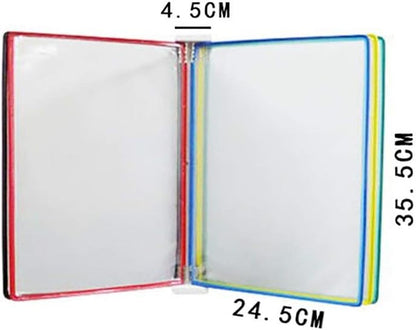 Wall Mount Reference Display System, Document Display Holders a4 with 5 Panels and 10 Pockets for 35 * 24 4.5CM,Folders(B)