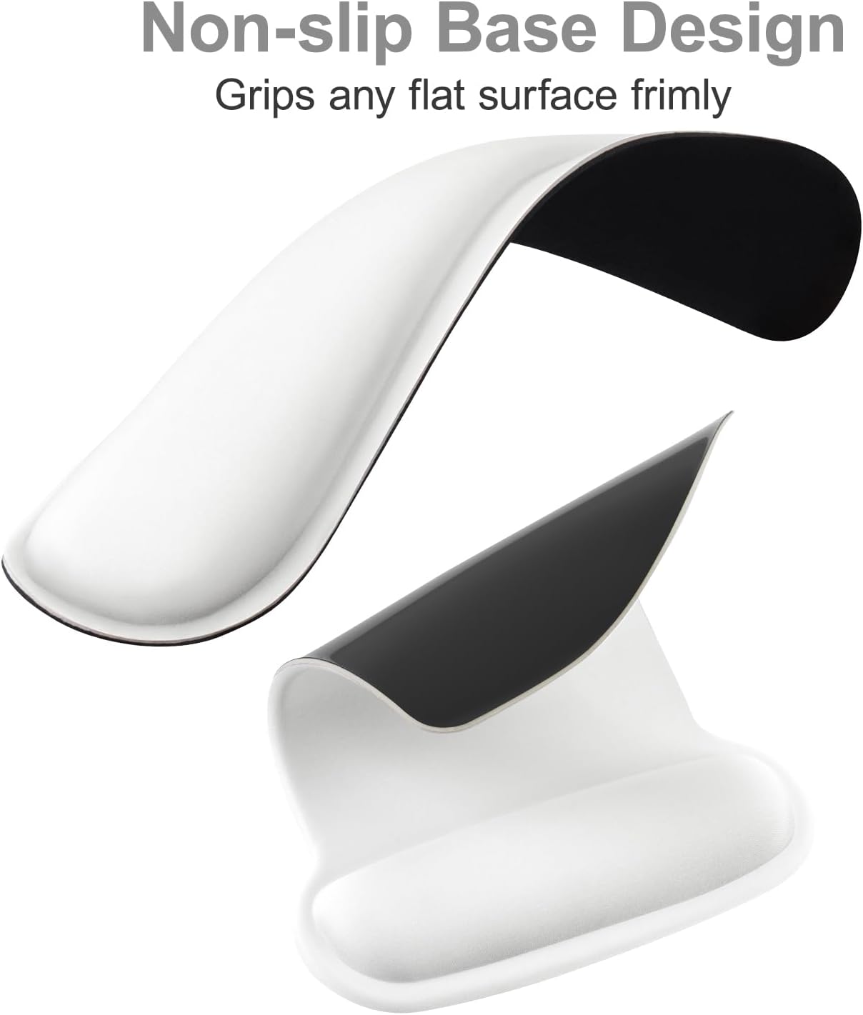 MOSISO Wrist Rest Support for Mouse Pad & Keyboard Set, Ergonomic Mousepad Non-Slip Base Home/Office Pain Relief & Easy Typing Cushion with Neoprene Cloth & Raised Memory Foam, Black