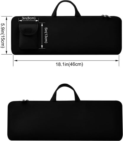 Keyboard Sleeve Travel Case for Logitech Mk270 Wireless Keyboard Compact Mouse Combo Rugged Neoprene Construction Zipper Mouse Storage and Cable Storage Pouch (Black)