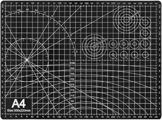 Professional A4 Self-Healing Cutting Mat, Non-Slip Craft Cutting Board with Grid, Durable PVC Material for Handmade Scrapbooking, Sewing, Model Making and Office Desktop Protection