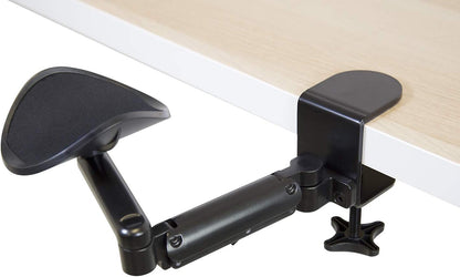 Mount-It! Adjustable Arm Rest for Desk, Ergonomic Elbow & Forearm Support, Height Adjustable Full Motion Rotating Desk Arm with Clamp-On Base for Computer & Keyboard Use, Steel Construction (MI-7145)