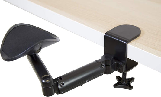 Mount-It! Adjustable Arm Rest for Desk, Ergonomic Elbow & Forearm Support, Height Adjustable Full Motion Rotating Desk Arm with Clamp-On Base for Computer & Keyboard Use, Steel Construction (MI-7145)