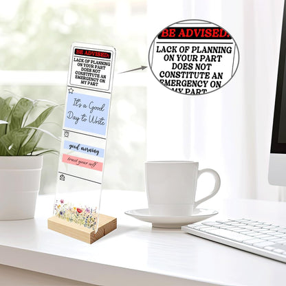 Sticky Note Holder Acrylic Monitor Memo Board Desk Organizers and Accessories Desk Decor Post It Note Holder with 200Pcs Sticky Notes Funny Sarcastic Office Positive Desk Sign