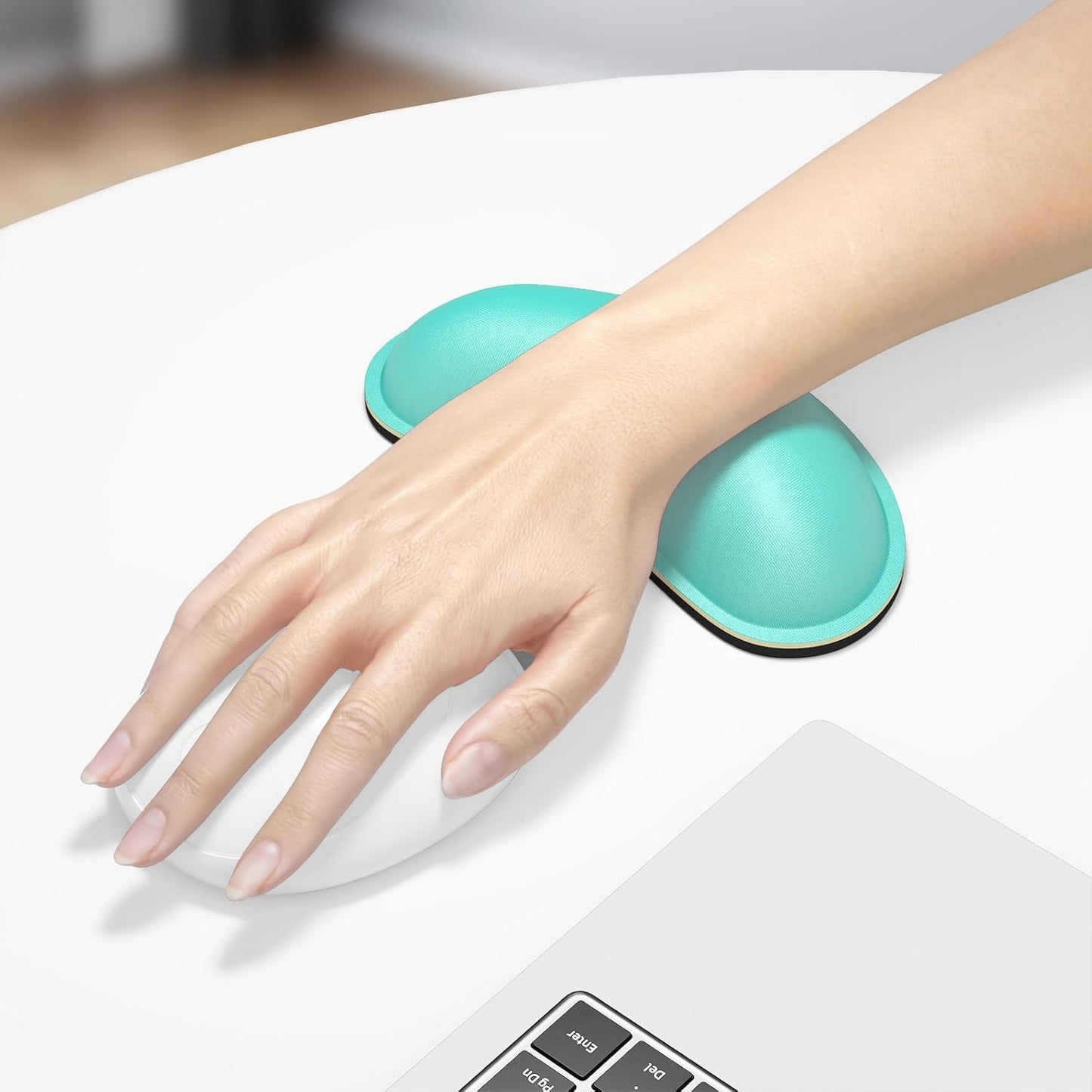 Dapesuom Enlarge Keyboard Wrist Rest, Memory Foam Keyboard Wrist Cushion for Computer Desk Mats Support, Pain Relief Ergonomic Mouse Pad Rests with Non-Slip Base for Gaming, Laptop, Radiant Orchid