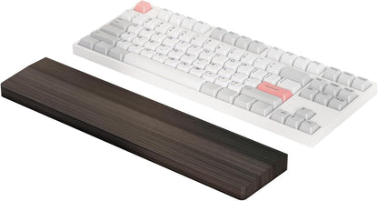 Wooden Wrist Rest, 11.8-inch Length and 22mm Thickness for Small Keyboard, Bamboo Wood Palm Rest, Ergonomic Design for Mechanical Gaming Keyboard