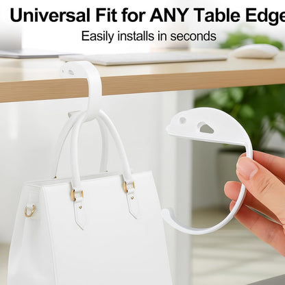 2 PCS Purse Hook for Table Heavy Duty, Bag Hanger for Table, Classroom, Office, Travel, Multi-Use Portable Bag Hook for Desk, Headphone, Key, Backpack, Office Table Accessories