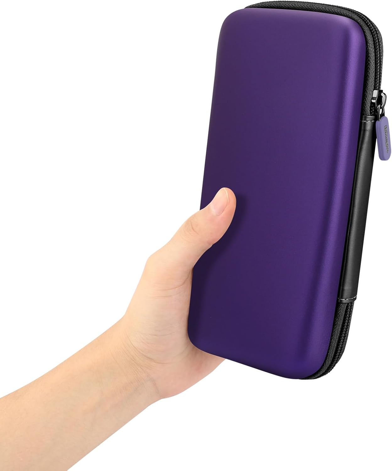 iMangoo Travel Essential Electronics Organizer Pouch Charger Case, Shockproof Dual Zipper Power Bank Cables Tech Accessories Purse, Men & Women Travel Must Have Storage Bag, 6.5x3.2x1 inch Rose Gold
