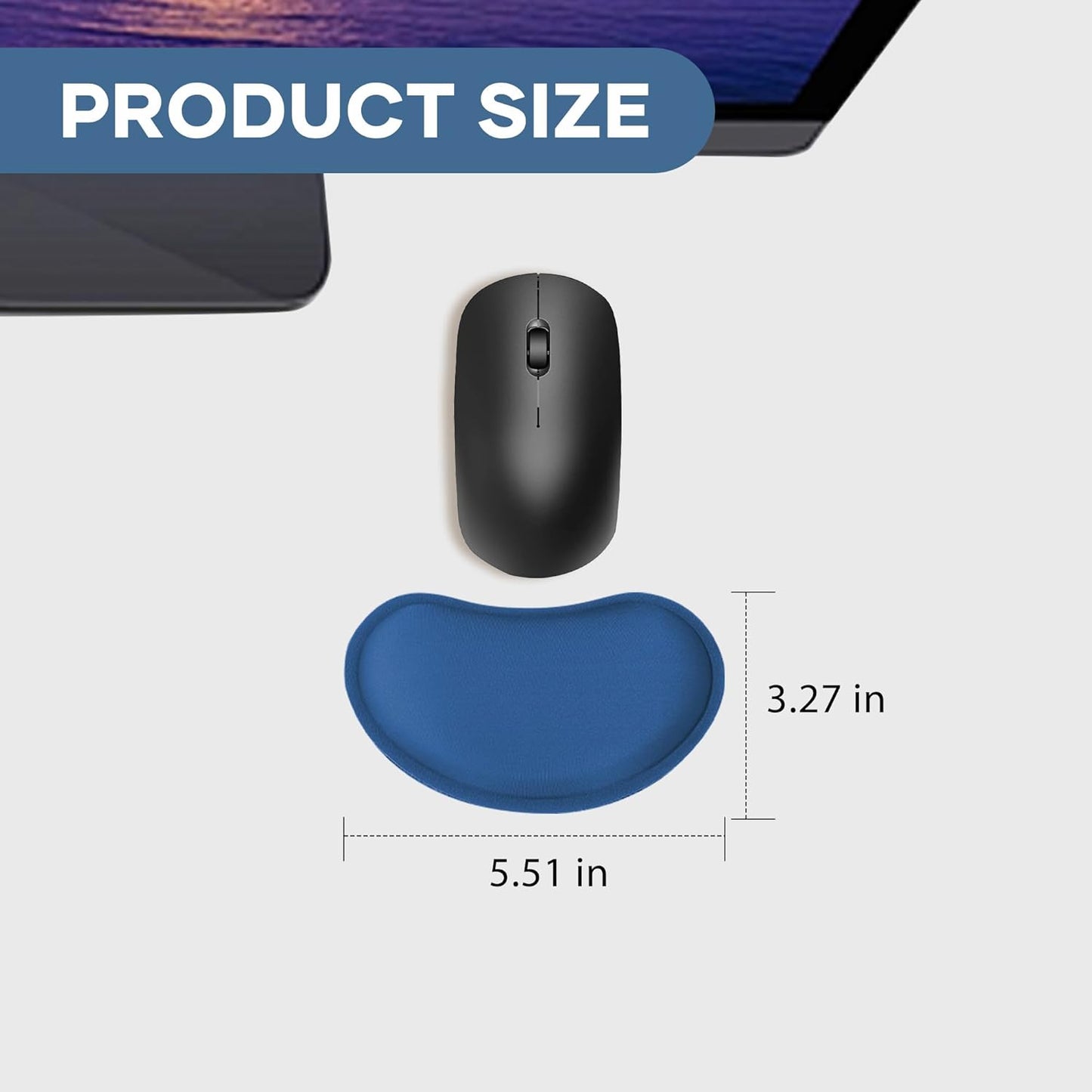 Office Ergonomic Memory Foam Computer Mouse and Keyboard Wrist Rest pad Support Carpal Tunnel, Wrist Rest for Keyboard and Mouse, Wrist Support Set