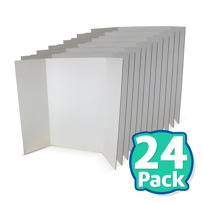 Flipside Products 36” x 48” Project Boards for Presentations, Science Fair, School Projects, Event Displays and Trifold Picture Board, Proudly Made in USA - Black - 4 Pack