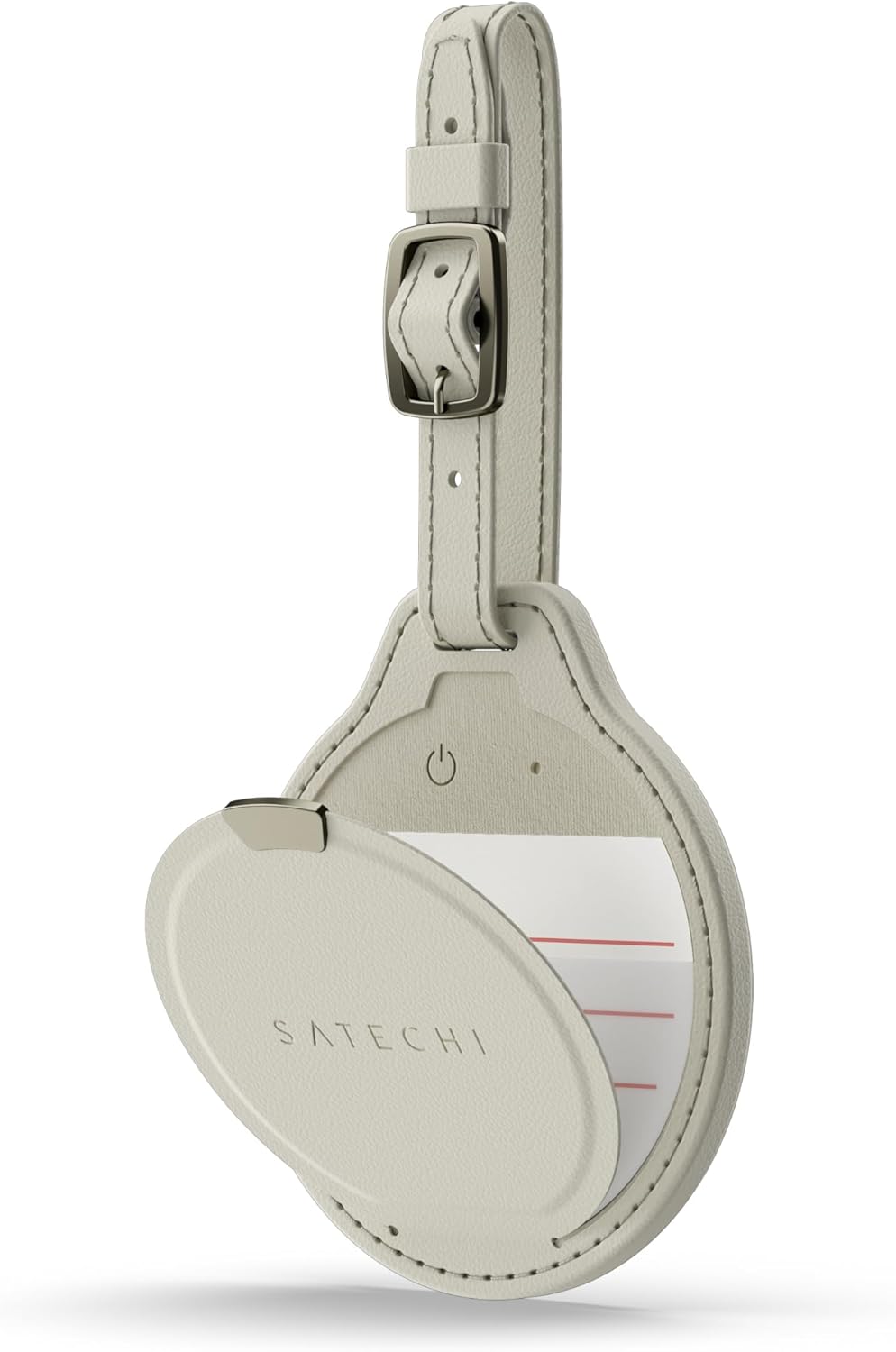 Satechi FindAll Smart Luggage Tag with Find My, TSA-Friendly, Airport Tracking, Left-Behind Alerts, Loud Audible Chime, Wireless Rechargeable, Works with iPhone, iPad, Mac – Desert Rose