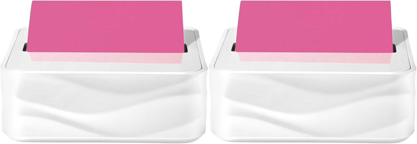 Post-it Super Sticky Pop-up Note Dispenser 2 Pack, White, 3 in x 3 in Pads, Includes 2 dispensers and 6 pop-up Note Pads (90 Sheets per pad, 540 Sheets Total) for Home, Office and Classroom