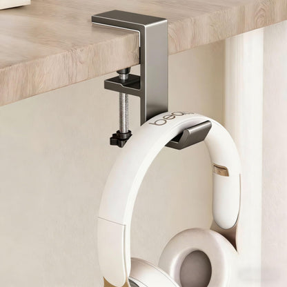 JAKO Headphone Stand - Aluminum Alloy Headphone Holder, Under Headset Stand for Desk Fit for PC Gaming Headset Hanger Hook Suitable for Office, Computer, Student Class Desk, Handmade Creator Table