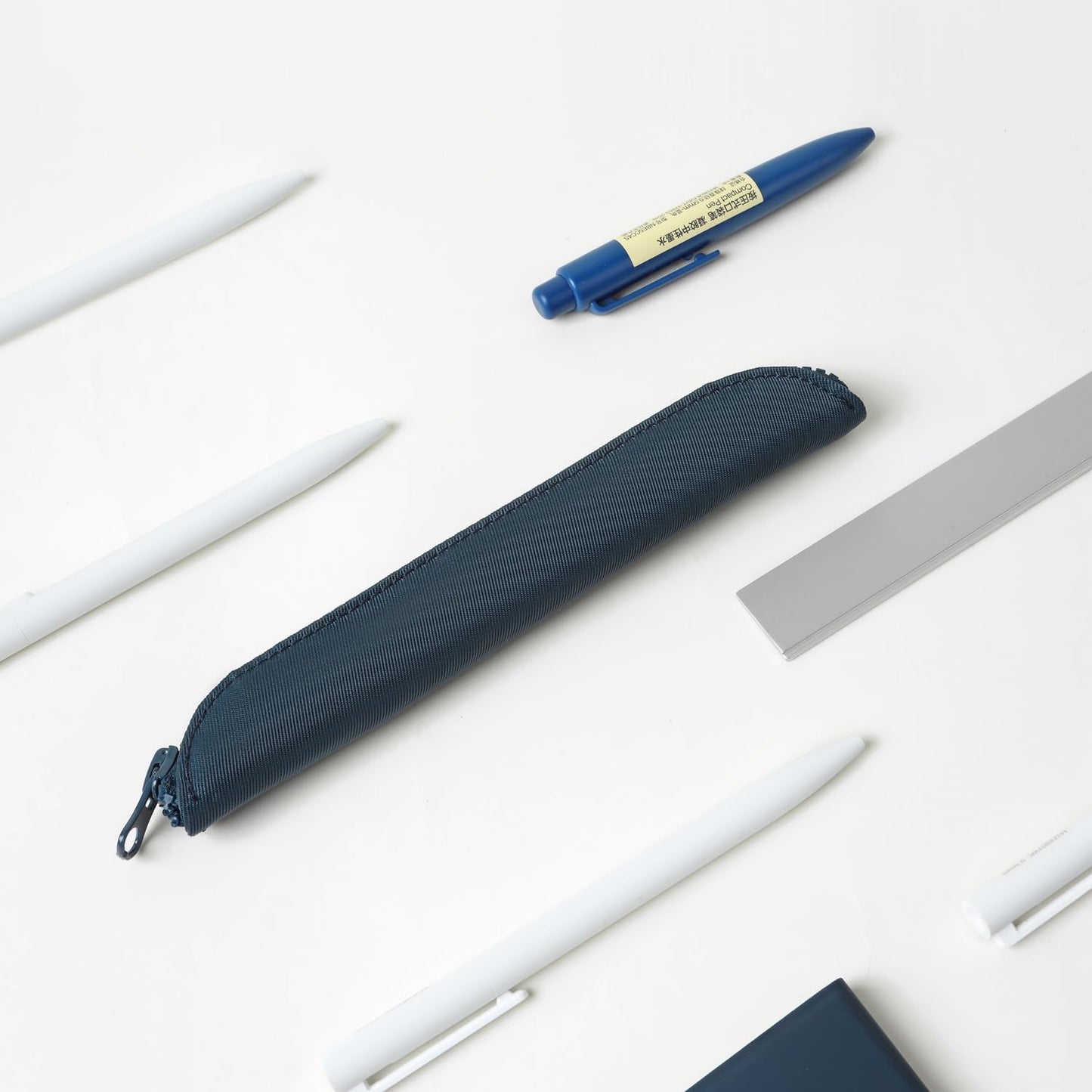 Pencil Case Durable Pencil Pouch for Pens School Featuring Oxford Lap Design (Khaki,Oxford)