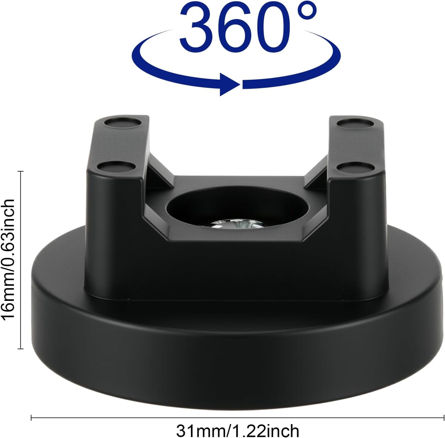Yookeer 15 Pcs Magnetic Zip Tie Mount Base Black Magnetic Cable Clips Wire Holder Multipurpose Cable Ties Management Base Electrical Supplies for Wire (22 mm)