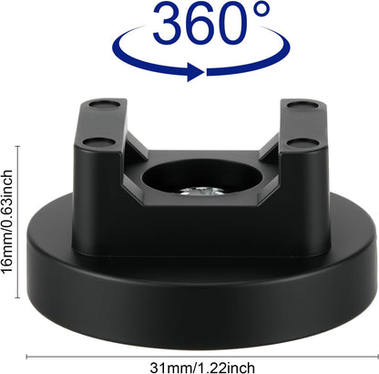 Yookeer 15 Pcs Magnetic Zip Tie Mount Base Black Magnetic Cable Clips Wire Holder Multipurpose Cable Ties Management Base Electrical Supplies for Wire (22 mm)