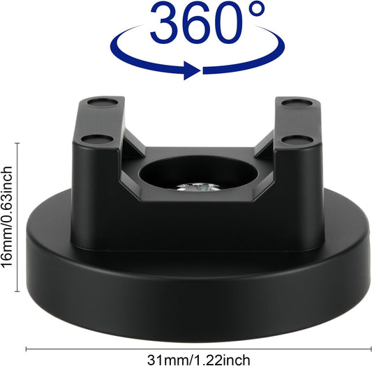 Yookeer 15 Pcs Magnetic Zip Tie Mount Base Black Magnetic Cable Clips Wire Holder Multipurpose Cable Ties Management Base Electrical Supplies for Wire (22 mm)