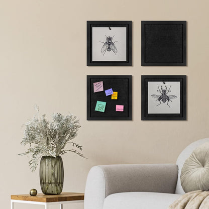 Cork Board Bulletin Board, Cork Boards for Walls with Felt, Small Corkboard with White Frame, Decorative Hanging Pin Board for Home School Office, Vision Board, 11.8x11.8 inches White 1pc