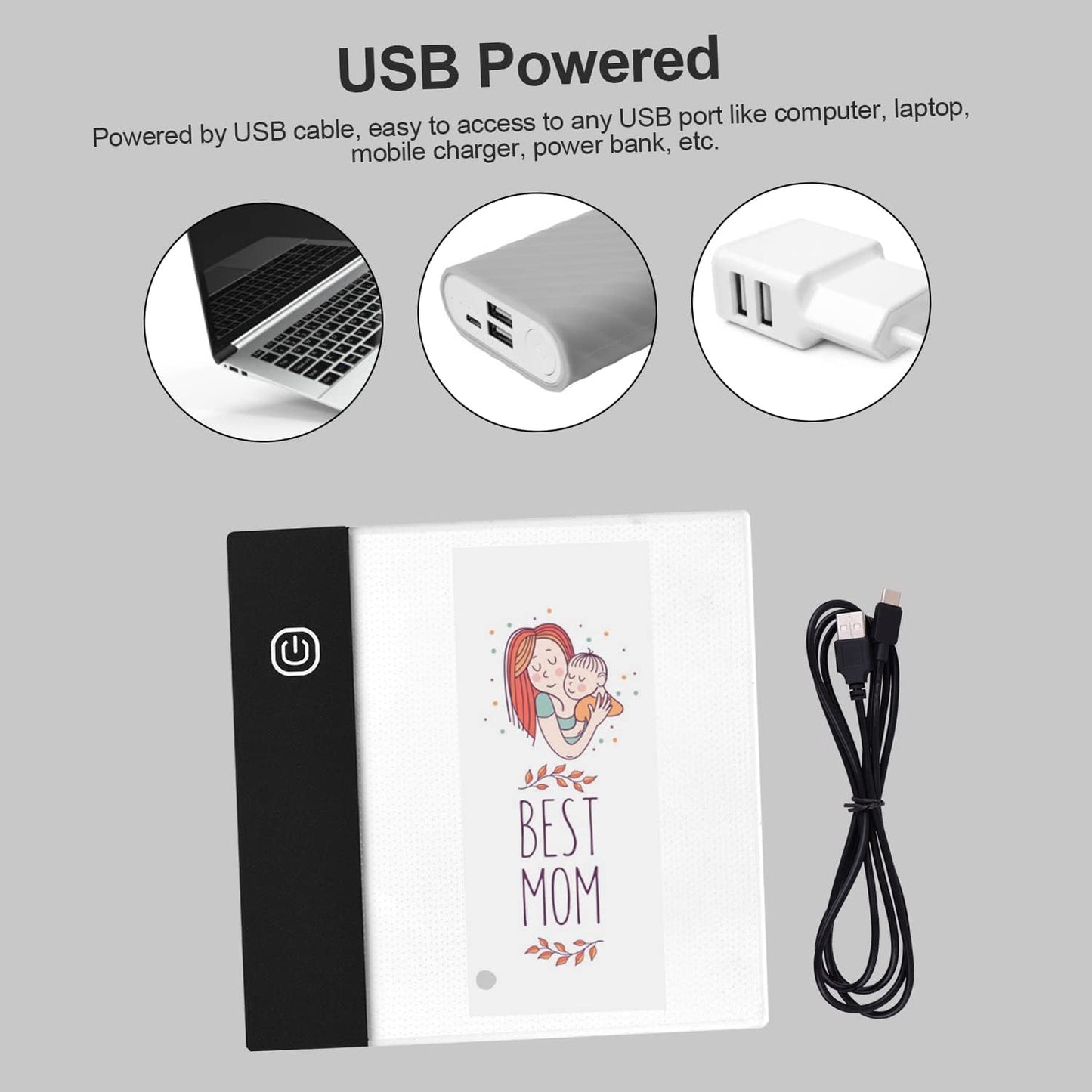 Flip Book Kit with Mini Light Pad LED Lightbox Tablet Design with Hole 300 Sheets Flipbook Paper Bg Screws for Ding Tracing Animation Sketching Cartoon Creation