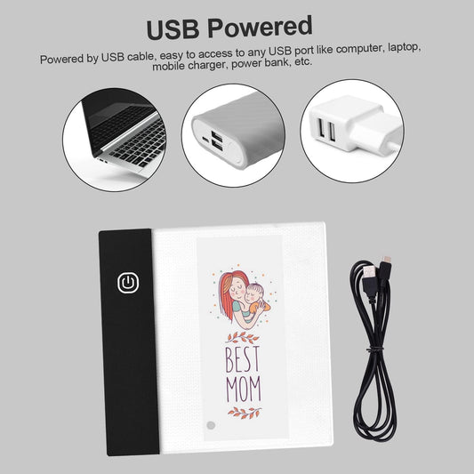 Flip Book Kit with Mini Light Pad LED Lightbox Tablet Design with Hole 300 Sheets Flipbook Paper Bg Screws for Ding Tracing Animation Sketching Cartoon Creation