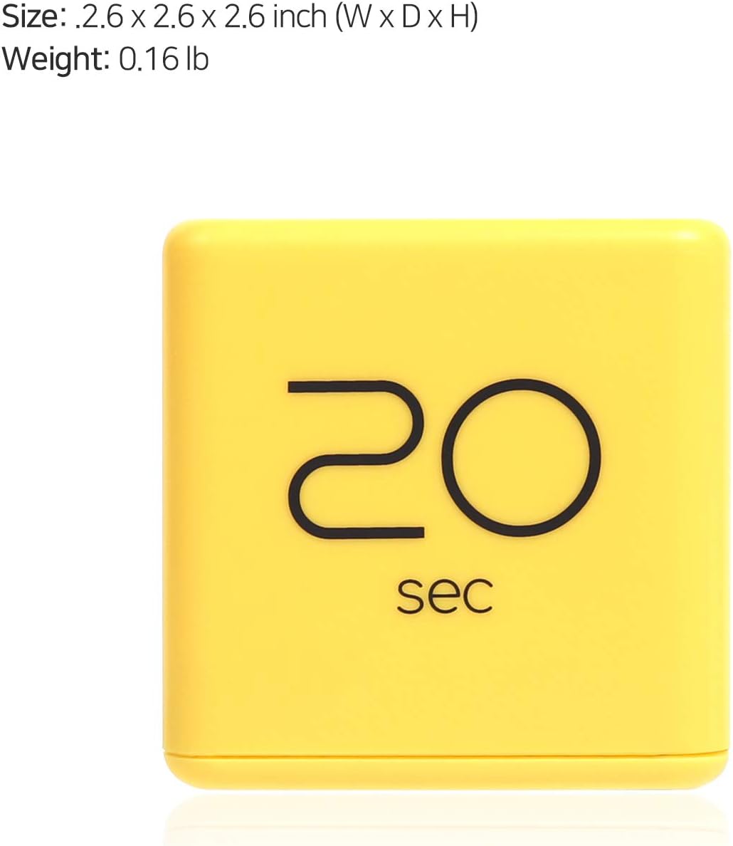 mooas Cube Timer (Mint), Flip Timer Productivity Timer, Time Management, Block Timer Kids Cube Timer Kitchen Timer Desk Timer for Studying Workout Classroom 1, 3, 5, 10 min Timer Setting