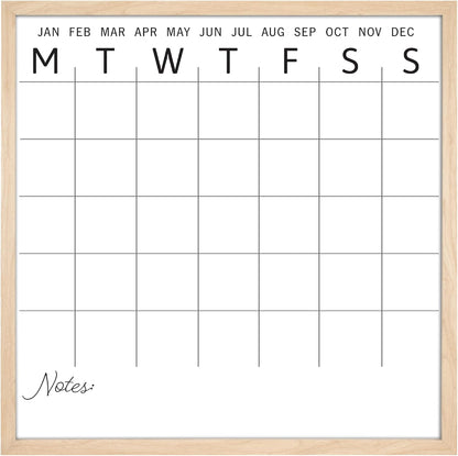 MCS Dry Erase Weekly Planner 11x24 Walnut Framed Calander Whiteboard for Wall, Plan Your Week with Family Weekly Planner for Dinners, Sports, Events & More