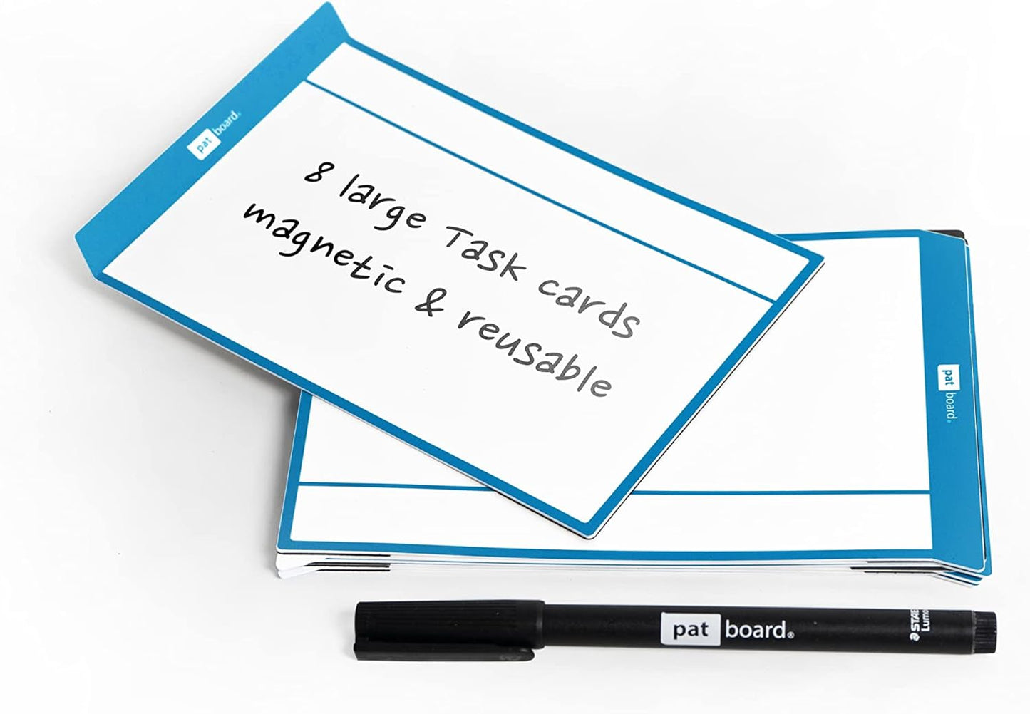 PATboard Scrum Board and Kanban Board - Magnetic Task Cards - L (Large) - Set of 8 - Grey