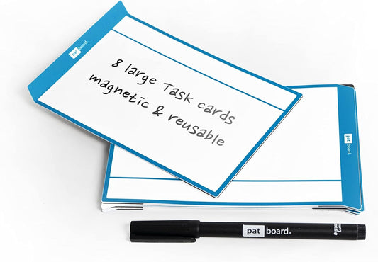 PATboard Scrum Board and Kanban Board - Magnetic Task Cards - L (Large) - Set of 8 - Grey