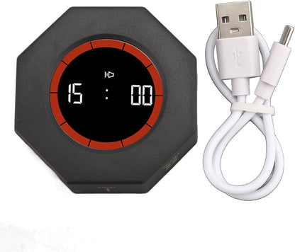 Fabater Pomodoro Timer, Hexagon Flip Timer, Desk Productivity Cube Timers with 1 3 5 15 30 60 90 Minute Presets, Time Management for Classroom Cooking Studying Working (Black)