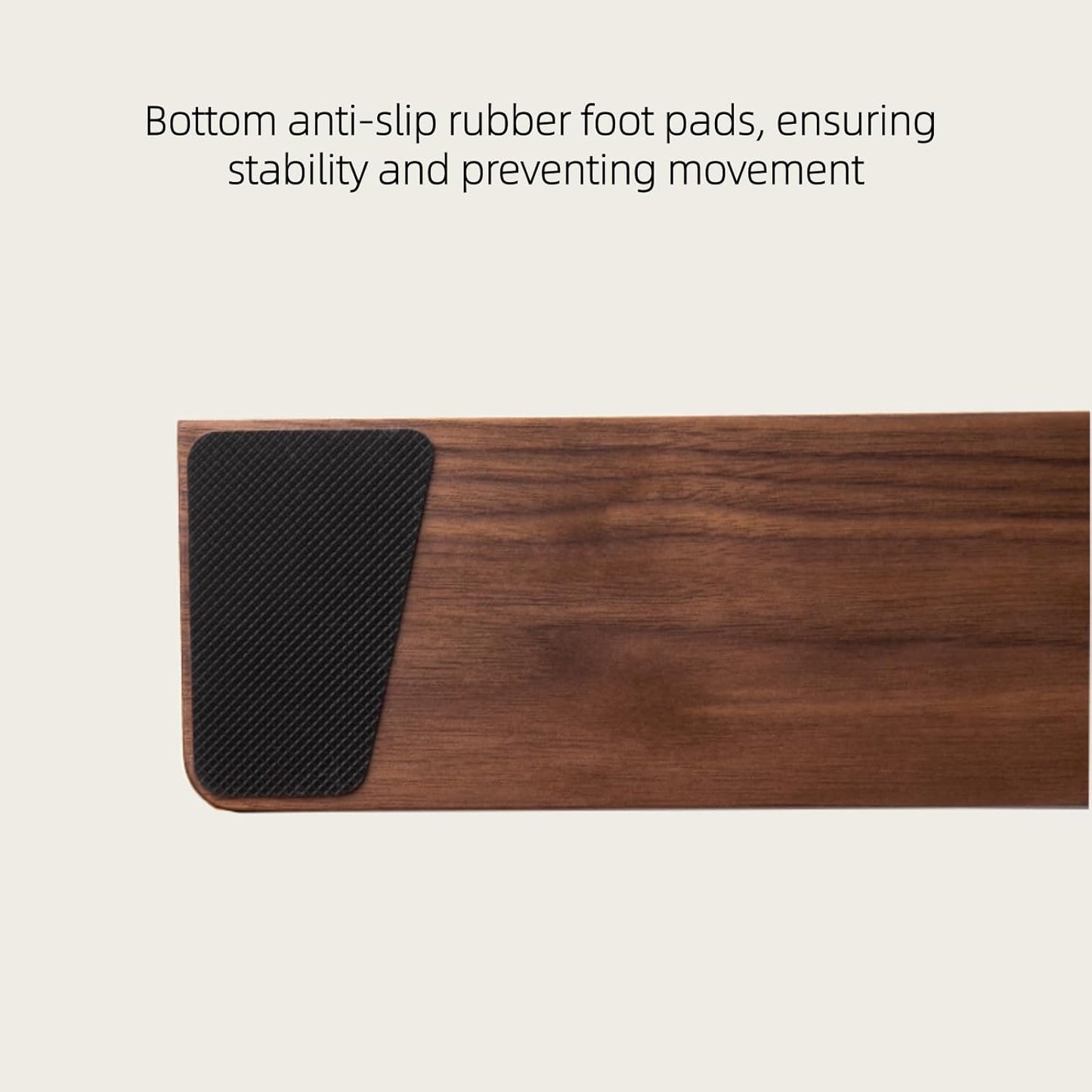 Walnut Wood Keyboard Wrist pad - Ergonomic Design for Wrist Fatigue Relief, Compatible with Most Keyboards & Laptops, Anti-Slip Base for Programmers & Gamers (Walnut Wood, 87 Key)