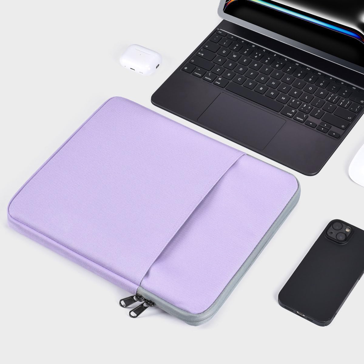 Tablet Sleeve for 2026 iPad A16, 11 inch iPad Air M4 M3 M2, Pro M5, Amazon Fire Max 11 Tablet/Kindle Fire HD 10/10 Plus, Galaxy Tab A9+ Plus Bag, Black