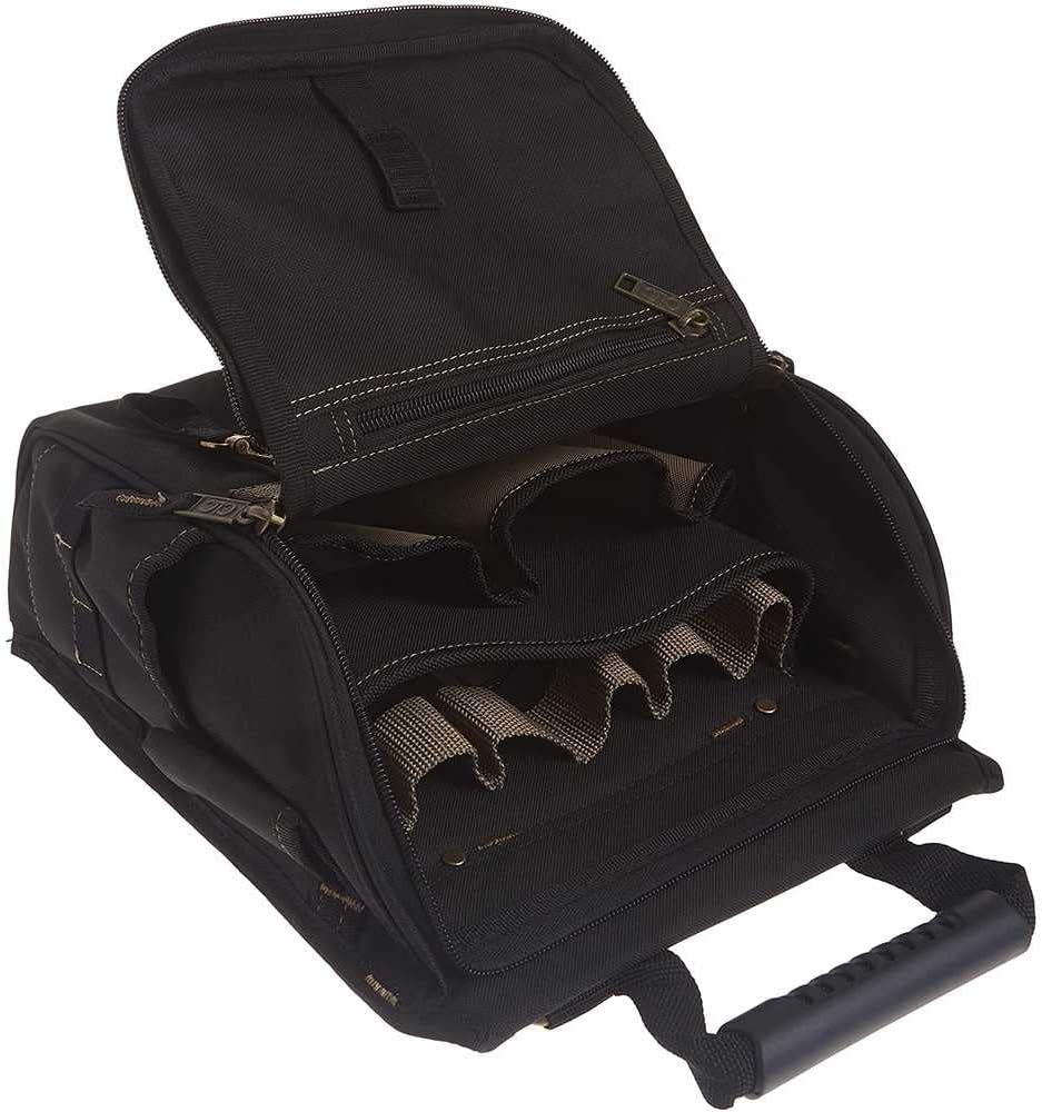 CLC Custom Leathercraft 1509 Zippered Professional Electricians Tool Pouch, 21 Pocket , Black