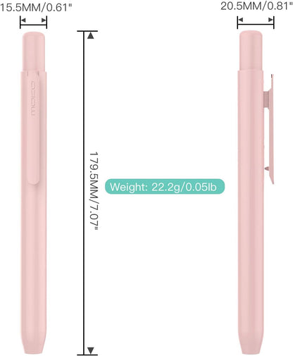 MoKo Holder Case for Apple Pencil 1st Generation, Retractable Apple Pencil 1st Case Protective iPad Pencil Sleeve Skin Cover with Sturdy Clip, Pink