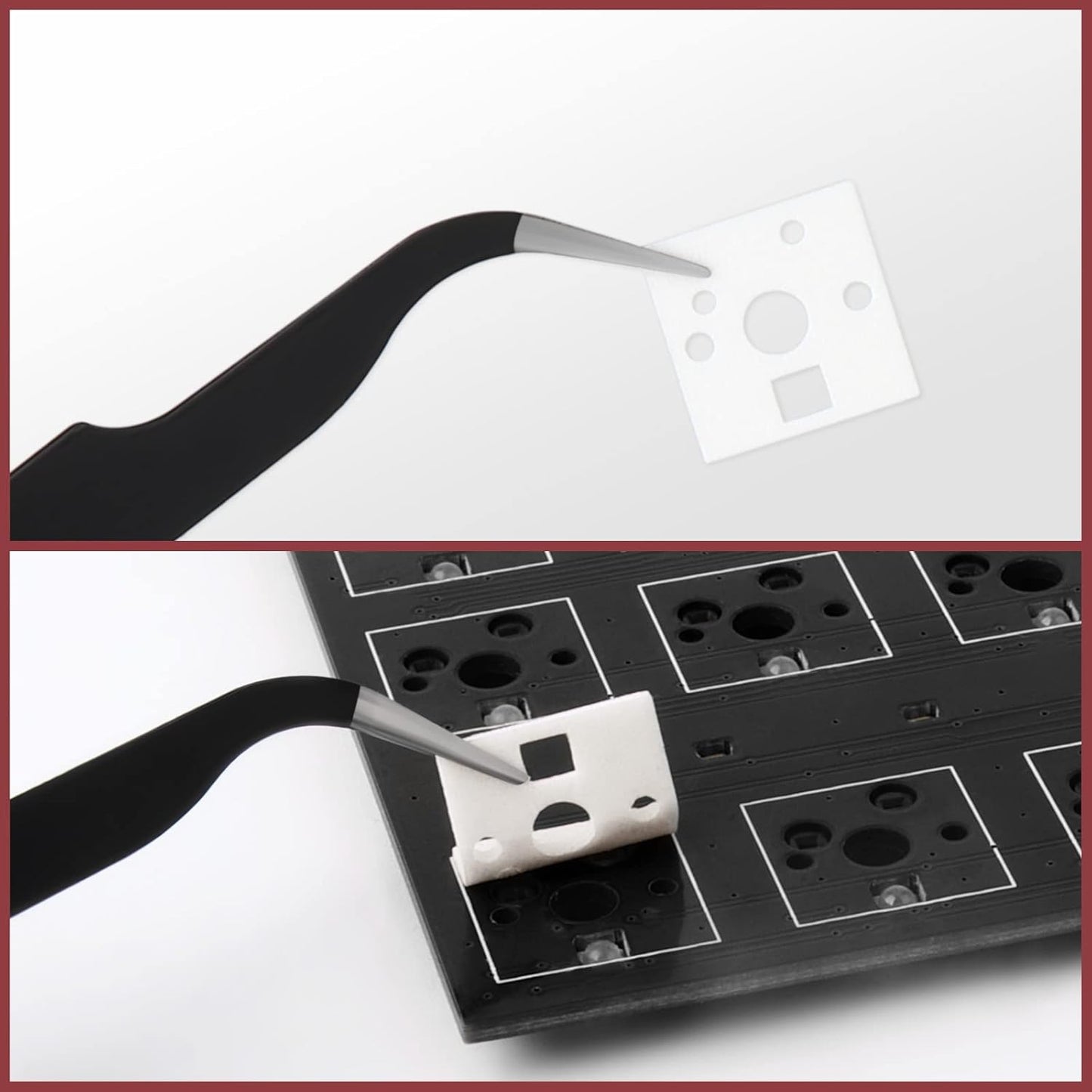 RUNJRX Keyboard PE Switch Pads 0.5mm Thick for 61/64/87/100/104/108 Hot Swap 120Pcs,White