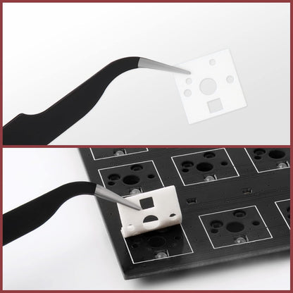 RUNJRX Keyboard PE Switch Pads 0.5mm Thick for 61/64/87/100/104/108 Hot Swap 120Pcs,White