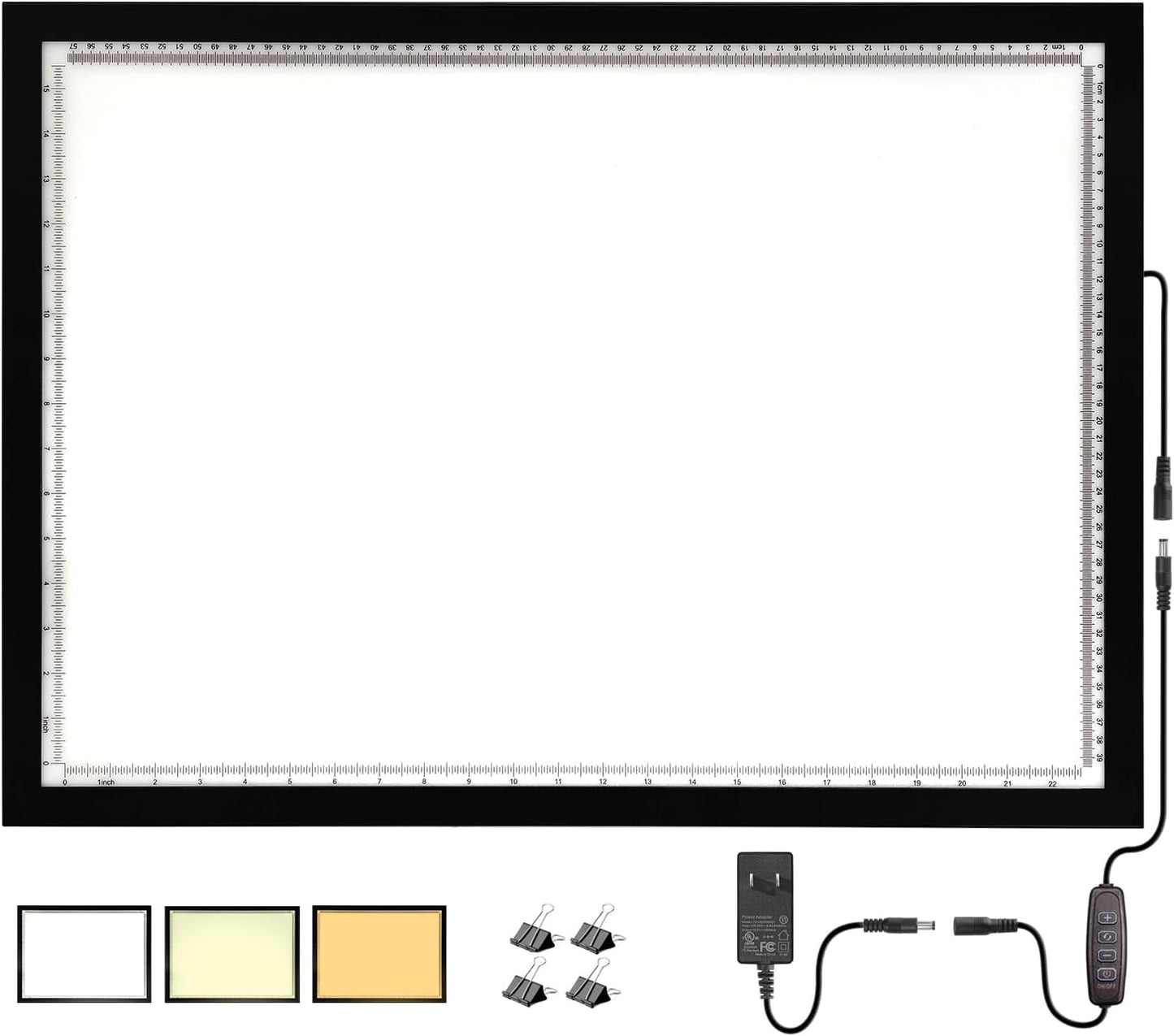 WELZK Light Board A3, 16.6×12.6inchs Light Pad, Side Button Design, 9 Levels/Stepless Dimming, Light Box Widely for Diamond Painting, Tracing, Weeding Vinyl etc.
