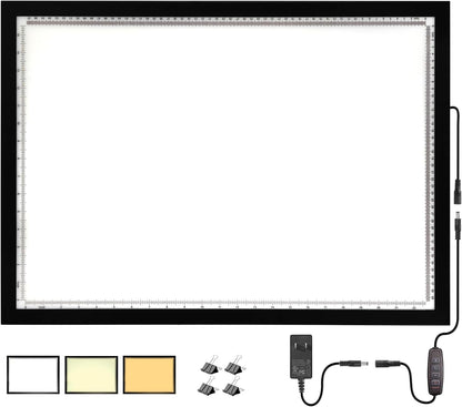 WELZK Light Board A3, 16.6×12.6inchs Light Pad, Side Button Design, 9 Levels/Stepless Dimming, Light Box Widely for Diamond Painting, Tracing, Weeding Vinyl etc.