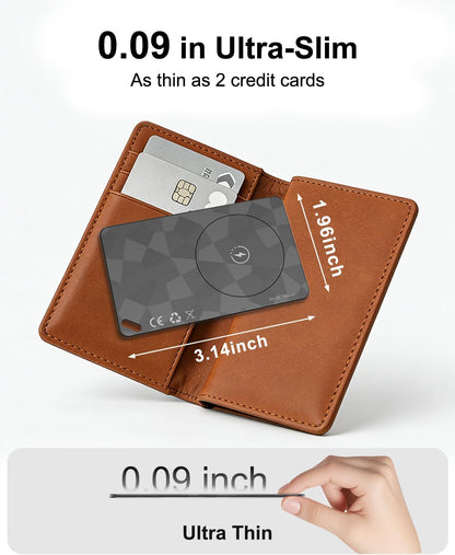 2026 Wallet Tracker Card (iOS and Android) Slim Tracking Card, 6-12 Years Battery Bluetooth Smart Card, Work with Apple Find My & Google Find Hub, GPS Locator for Luggage, Passports, Keys, Backpack