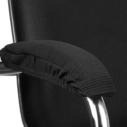 Melaluxe Stretch Office Chair Armrest Covers, Arm Rest Slipcovers (Black)