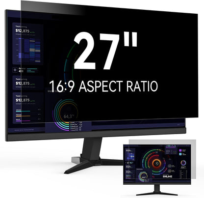 Laptop Privacy Screen 14 Inch Compatible with HP/Dell/Acer/Samsung/Asus/Lenovo/Toshiba,16:10 Aspect Removable Anti Glare Blue Light Filter Protector, 14 in Laptop Privacy Screen Shield