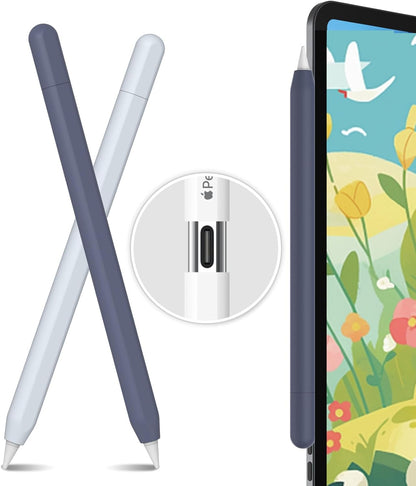 AhaStyle Silicone Case for Apple Pencil (USB-C) 2023 Ultra Thin Proteative Cover Skin Apple Pencil Sleeve Anti-Slip Grip Compatible with Apple Pencil USB C (Lavender)