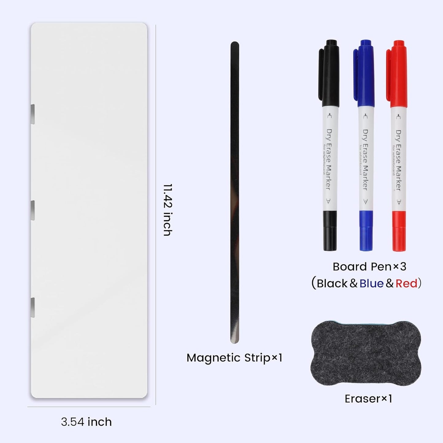 Magnetic Monitor Memo Board Set - Dry Erase Note Board for Computer Screens, Space Saving Includes 3 Markers & Eraser, Reusable to-Do List Organizer for Home Office & Kitchen (Whiteboard)
