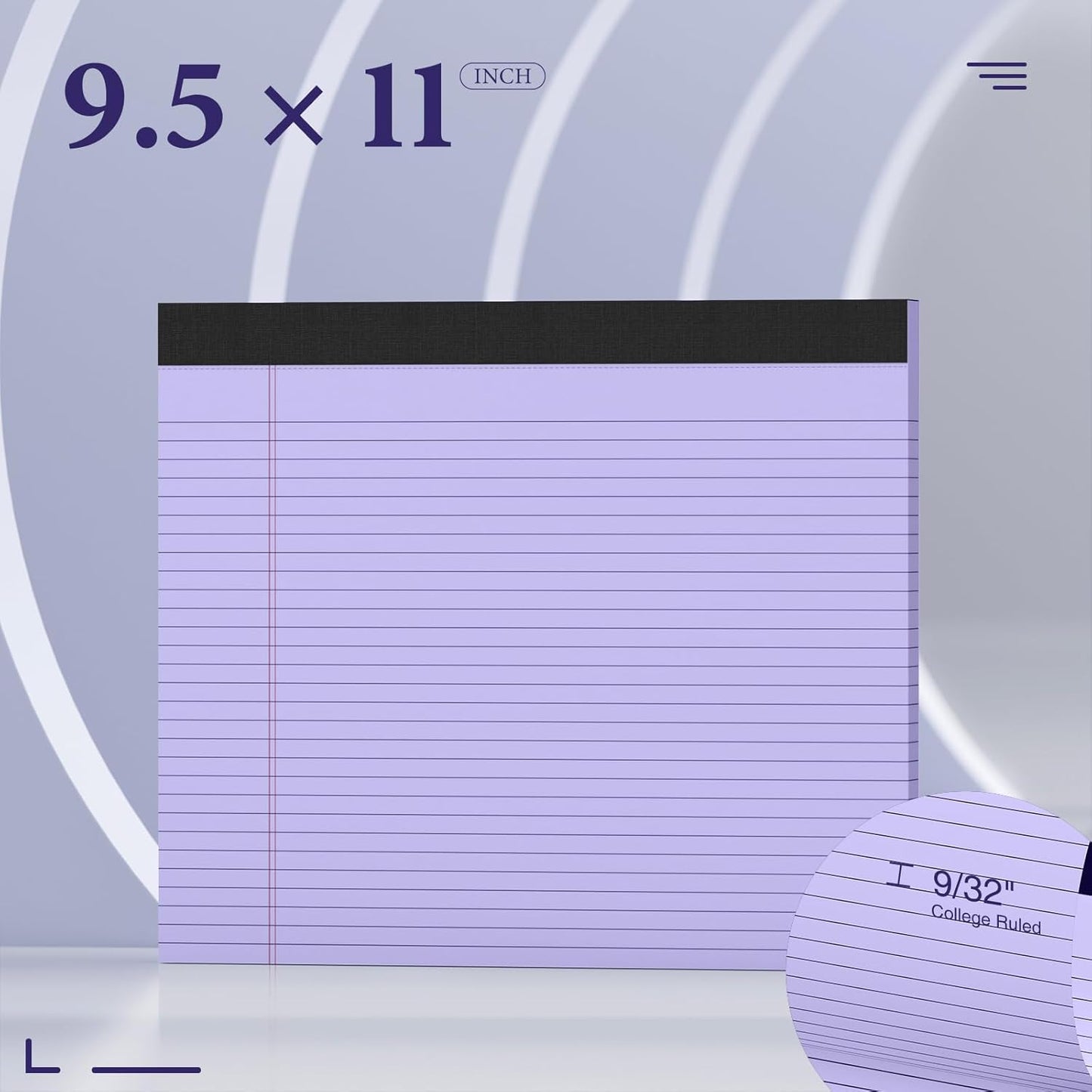 2 Pcs Note Pads 11" x 9.5" Legal Pads College Ruled Notepad Micro Perforated Writing Pads White Lined Paper 80GSM College Ruled Paper Pad of Paper 30 Sheets Notebook for School, To-Do Lists, Office