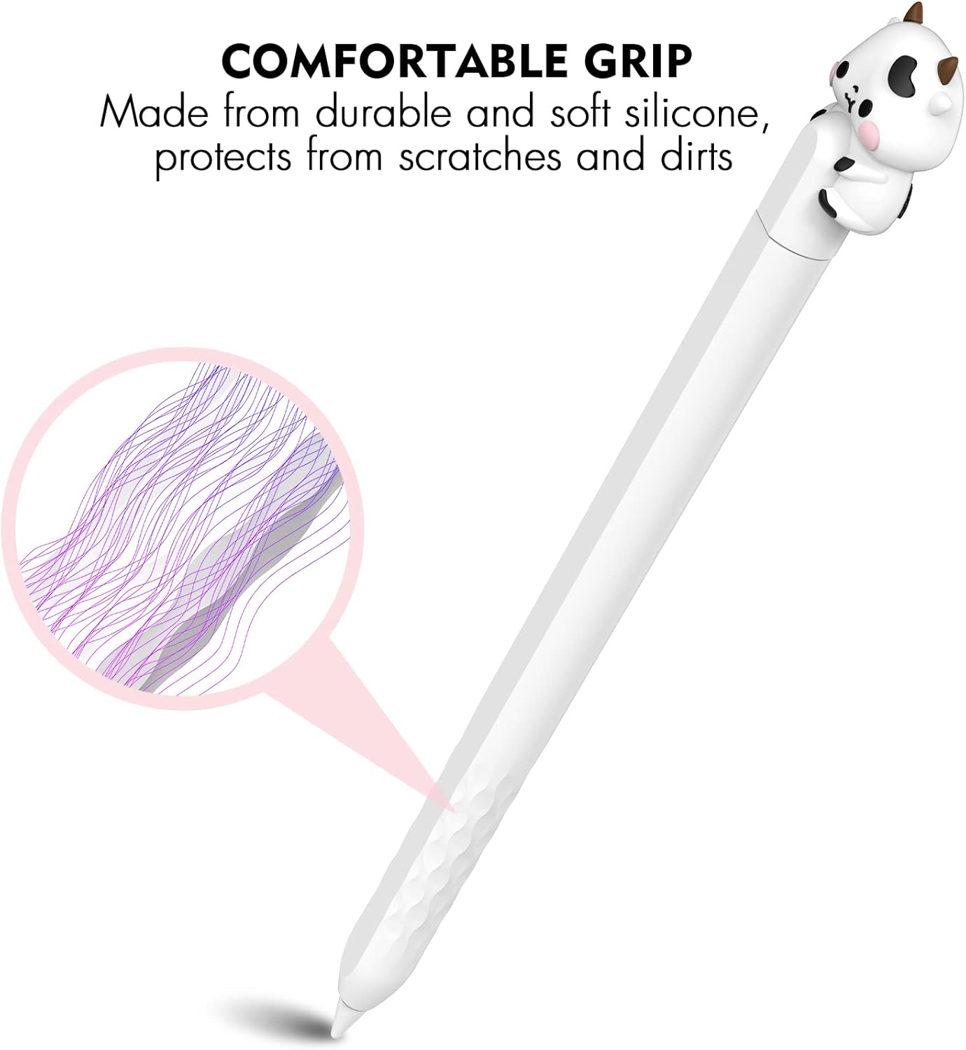 NIUTRENDZ Cute Bear Apple Pencil Case for Apple Pencil 2nd Generation Case Silicone Protective Cover Sleeve Skin Accessories (Brown, Apple Pencil 2nd Generation)