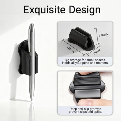 Adhesive Pencil Holder for Desk, Pen Holder for Desk, Sticky Marker and Stylus Holder, Desk Accessories for Office Classroom