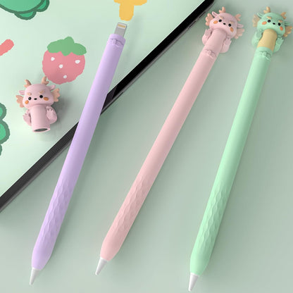 NIUTRENDZ Cute Bear Apple Pencil Case for Apple Pencil 2nd Generation Case Silicone Protective Cover Sleeve Skin Accessories (Brown, Apple Pencil 2nd Generation)